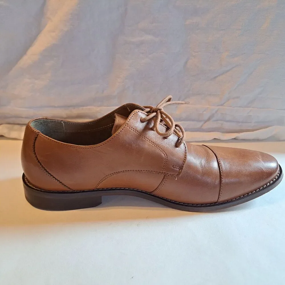 Florsheim Montinaro Leather Cap Toe Men's size 11.5D 11738 Tan Brown NEW scuffs